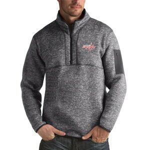 Antigua Washington Capitals Men's Gray Heather Half-Zip Sweater Pullover Sz L